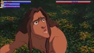 Tarzan vs Kerchak with healthbars [upl. by Ober]