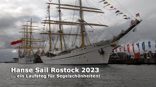 Hanse Sail Rostock 2023  Laufsteg der Segelschönheiten [upl. by Sim]