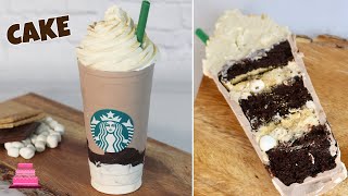 STARBUCKS SMORES FRAPPUCCINO CAKE ☕🎂 [upl. by Acsisnarf]