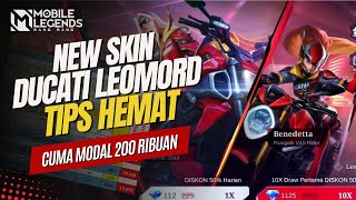 BUTUH BERAPA DIAMOND 1 SKIN DUCATI 2024 PAKE TIPS HEMAT  PENJELASSAN EVENT MLBB X DUCATI 2024 [upl. by Airdnax]