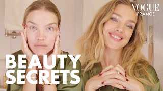 Natalia Vodianova reveals her express 10minute beauty routine  Vogue France [upl. by Yelsgnik]