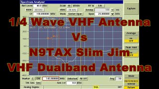 14 Wave VHF Vs N9TAX Slim Jim Dualband VHFUHF Antenna [upl. by Alistair]