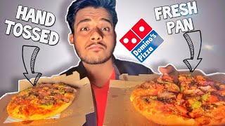 Dominos Pizza Hand Tossed Vs Pan Pizza  Are they really different [upl. by Ailemac]