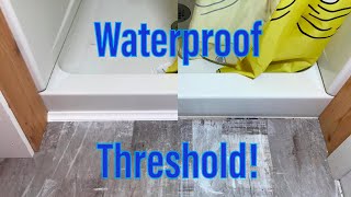 How to waterproof a showertub threshold on floating vinyl floor [upl. by Nyleikcaj442]