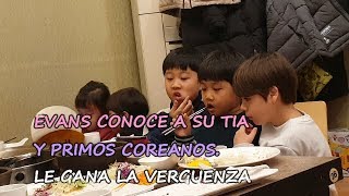 EVANS CONOCE A SU TIA Y PRIMOS COREANOS Y APRENDE NUEVA TRADICION [upl. by Otrebla374]