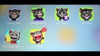 Talking Tom vs Tom 2 Vs My Talking Tom Vs My Tom 2 Vs Tom Gold run Vs Tom Hero dash [upl. by Eenimod]