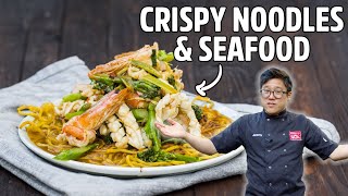 Delicious Seafood amp Crispy Noodle Recipe [upl. by Di]