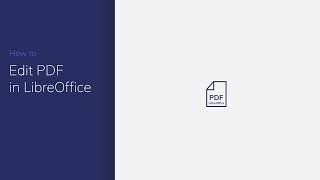 How to Edit PDF in LibreOffice [upl. by Hertzog723]