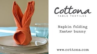 Napkin folding Easter Bunny [upl. by Melany]