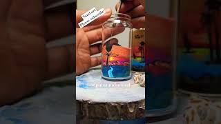 Miniature Sand Scene  Stunning Landscape in a Jar  Needle Art youtubeshorts animation [upl. by Ramsa]