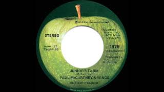 1974 HITS ARCHIVE Junior’s Farm  Paul McCartney amp Wings stereo 45 [upl. by Hermie828]