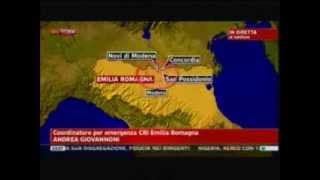 SKY TG24  Terremoto in Emilia Nuova forte scossa [upl. by Atteuqahc]