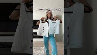 sweater vest knit fall fashion amazonfashion style fashiontrends womensfashion freepeople [upl. by Anaek]