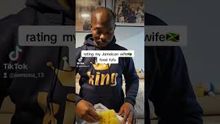 Rating my Jamaican wife fufu shortvideo Nigerianfoot wife husband [upl. by Alburg]