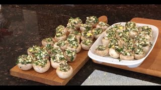 Pieczarki faszerowane nadziewane Stuffed mushroomspieczarkiprzepisy food polishfood [upl. by Shuler]