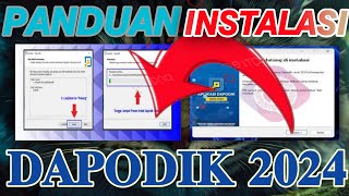 PANDUAN\CARA INSTALASI DAPODIK TERBARU 2024 [upl. by Yadroc]