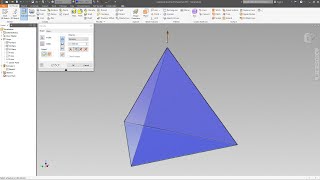 Tetrahedron 1 extrusion  Autodesk Inventor [upl. by Anileda40]