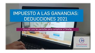 Impuesto a las Ganancias deducciones 2021 [upl. by Ynar]