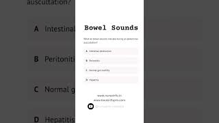 Bowel Sounds Quiz bowel auscultation abdominal viralshorts trending [upl. by Ailec]