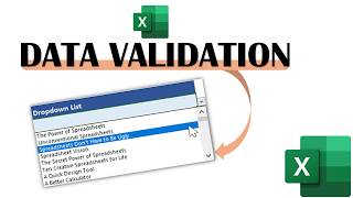 Introduction to Data Validation in Microsoft Excel [upl. by Ynohtnael]