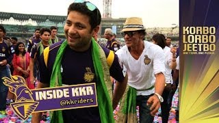 SHAH RUKH KHAN LIFTS THE CUP WITH THE KNIGHTS  Inside KKR Ep 46  KKR winning ceremony celebrati [upl. by Oidivo914]