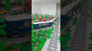 My longest Orient Express Train version in my Railyard lego legocity legorailyard legotrain [upl. by Ruthi]