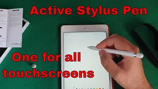 Active Stylus Pen for Touch Screens  box opening and setting up [upl. by Okimuk]