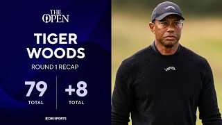 Tiger Woods Cards 8Over 79 In Round 1 at The Open Championship I CBS Sports [upl. by Erlin]