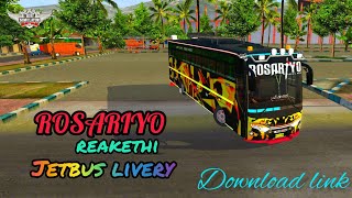 ROSARĪYO  freakethi jetbus livery for bussid \ download link in description \ Ar7 gamer [upl. by Oeak]