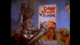 Crispy Wheats N Raisins quotWizard of Ozquot commercial 1980 [upl. by Nedah]