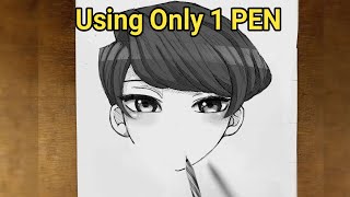 How to draw anime KOMISan CANT COMMUNICATE Using Grid For Beginners [upl. by Fenwick]