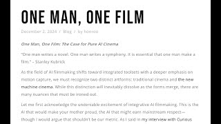 The New Machine Cinema One Man One Film An Essay by Hooroo Jackson [upl. by Mundy]