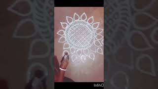 Easy and Very Beautiful Alpona Design💖 alpona 💯 rangoli 🇮🇳 [upl. by Bum971]