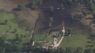 SkyFOX LIVE Heavy flooding in Liberty County Texas [upl. by Takken]