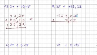 Dodawanie ułamków dziesiętnych  Matematyka Szkoła Podstawowa i Gimnazjum [upl. by Adnowal]