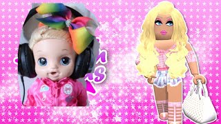 BABY ALIVE Lulu Plays Roblox Fashion Famous [upl. by Koh]