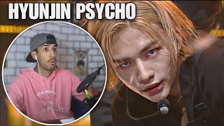 Dancer React to HYUNJIN  Psycho KFancam [upl. by Airreis]