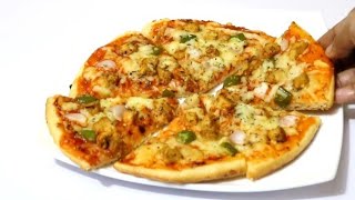 চুলাই তৈরি চিকেন টিক্কা পিৎজা  How to Make Chicken Tikka Pizza At HomeEasy Chicken Pizza Recipe [upl. by Strade]