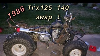 TRX125 budget engine swap  140cc conversion pt 1 [upl. by Pearse]