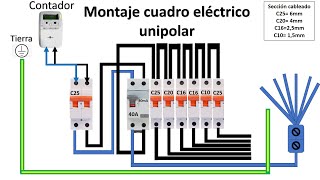 Como realizar cableado en cuadro eléctrico unipolar [upl. by Anastasie]