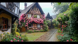 Gengenbach Germany walk in the rain 4K 60fps  Most beautiful German village [upl. by Ahoufe633]