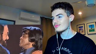 James Brown Luciano Pavarotti  Its A Mans Mans Mans World  REACTION [upl. by Atenahs]