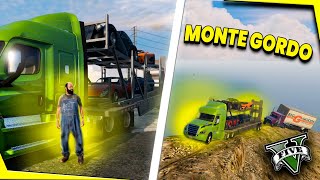 ¡SUBIMOS CAMIONES CON REMOLQUE A MONTE GORDO 🚛  GTA V CON VOLANTE [upl. by Bensen976]