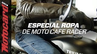 ESPECIAL equipación de moto CAFE RACER 🏍 ¡chaqueta casco y mucho más [upl. by Marc582]