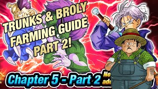 LR TRUNKS amp BROLY TUR amp EQUIPMENT FARMING GUIDE amp DISCUSSION Part 23 DBZ Dokkan Battle [upl. by Ralyks]