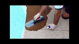 Rubber Pool Deck Surfacing  Do It Yourself [upl. by Nelehyram]