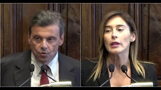 Maria Elena Boschi contro Calenda Ossessionato lotta nel fango [upl. by Jasper]