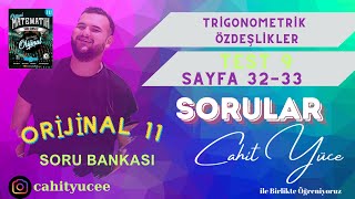 Orijinal Yayınları 11 Sınıf Soru Bankası l TRİGONOMETRİK ÖZDEŞLİKLER 3233 [upl. by Attemaj386]