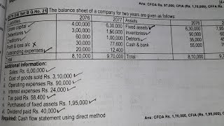 Class 12  Cash flow statement using direct method  2079 GIE Set B Old is Gold [upl. by Devona]