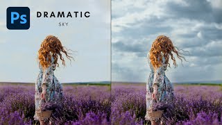 Photoshop Tutorial  How to Create a Dramatic Sky  Photo Editing Techniques [upl. by Atinra]